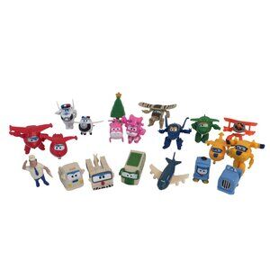 Super Wings Toy Figures Lot of 20 Mini Figures 2" Cake Toppers